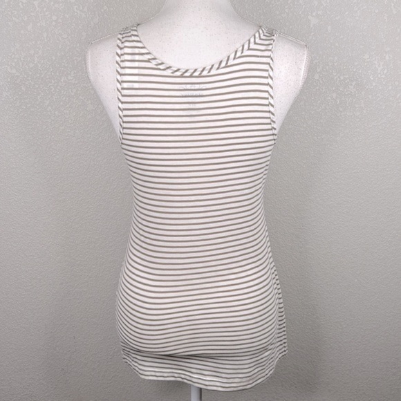 Old Navy Tan & White Striped Sequin Tank Top Size Small New with tags! - Picture 4 of 6